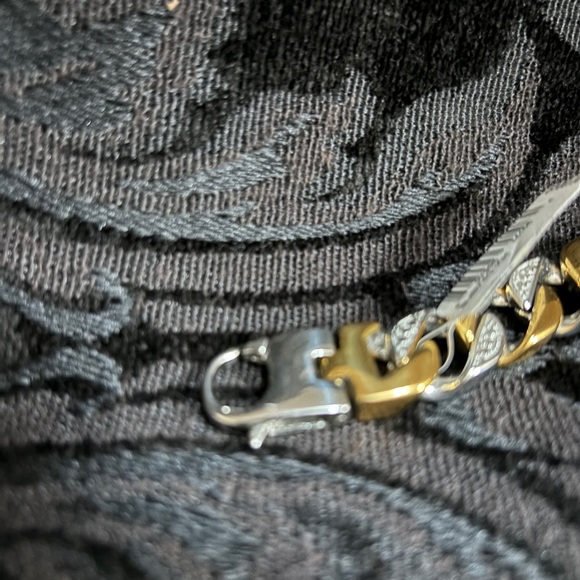 NWT- MENS 18K GOLD / SILVER BRACELET - Picture 8 of 13